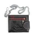 CARTERA PIEL AGUILA CADENA CREMALLERA NEGRA