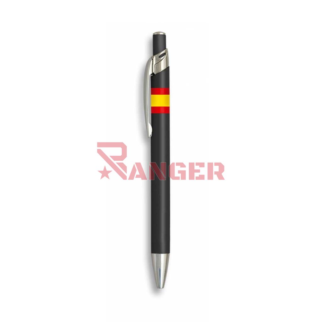 BOLIGRAFO ALUMINIO BANDERA LISO NEGRO