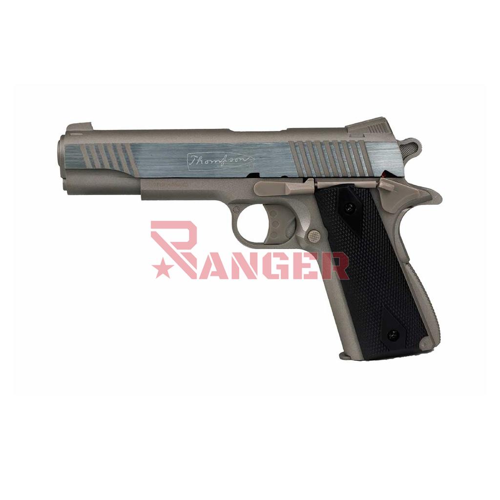 PISTOLA THOMPSON 1911 4.5MM CO2 PLATA-NEGRA