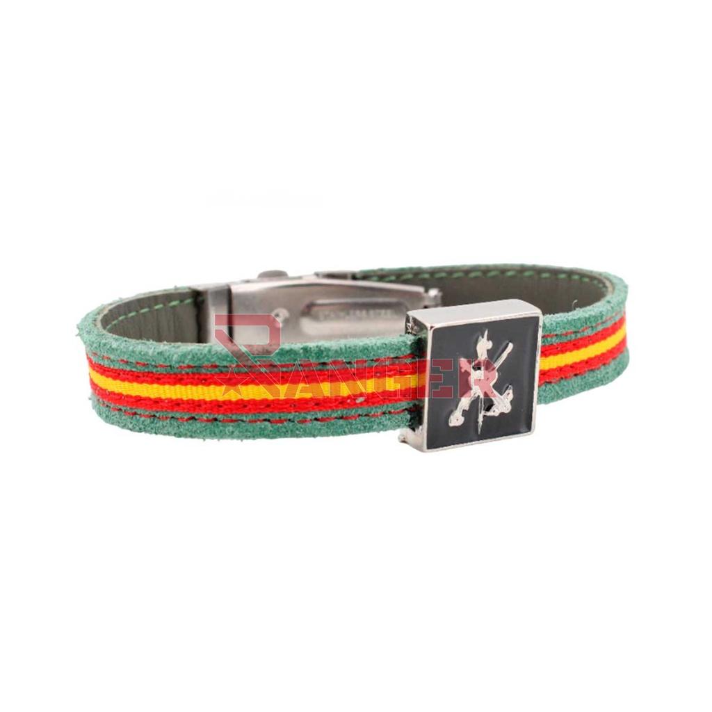 PULSERA LEGION CHAPA ESPAÑA VERDE SARGA