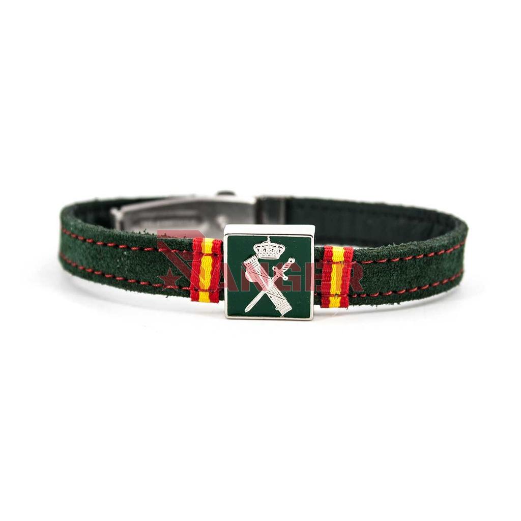 PULSERA GUARDIA CIVIL CHAPA ESPAÑA VERDE