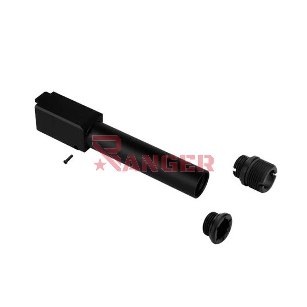 CAÑON EXTERNO ROSCADO LAYLAX/NINE BALL GLOCK 19X UMAREX NON RECOILING NEGRO