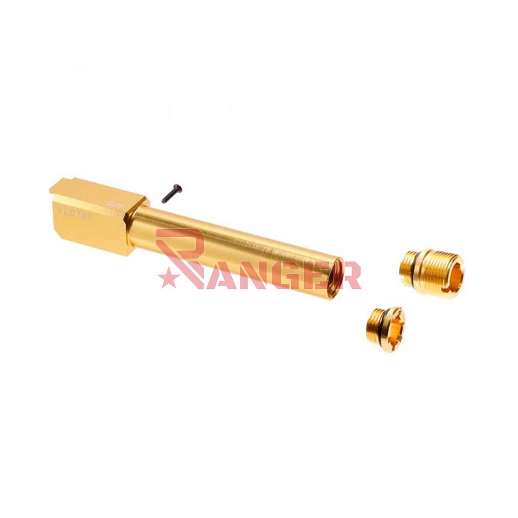 CAÑON EXTERNO ROSCADO LAYLAX/NINE BALL NON RECOIL GLOCK 19 DORADO