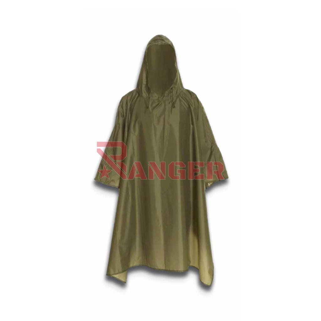 PONCHO NYLON IMPERMEABLE VERDE