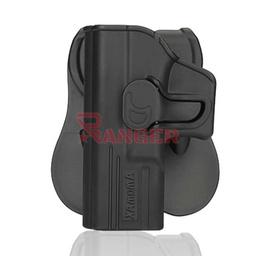 [AM-G19G2L/R2G1900L] FUNDA PISTOLA RIGIDA ZURDOS AMOMAX GLOCK 19/23/32 NEGRA