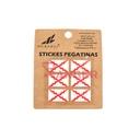 PEGATINA BORGOÑA ABULTADA 6PCS