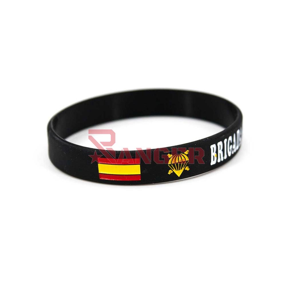 PULSERA GOMA BRIGADA PARACAIDISTA NEGRA