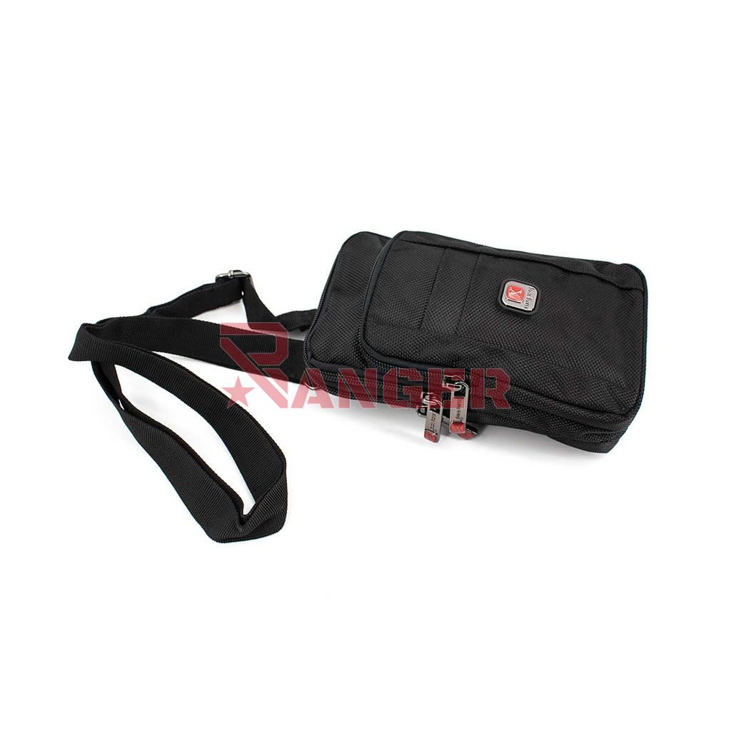 BOLSITO X CORDURA TRIPLE CREMALLERA C/MOSQUETON NEGRO