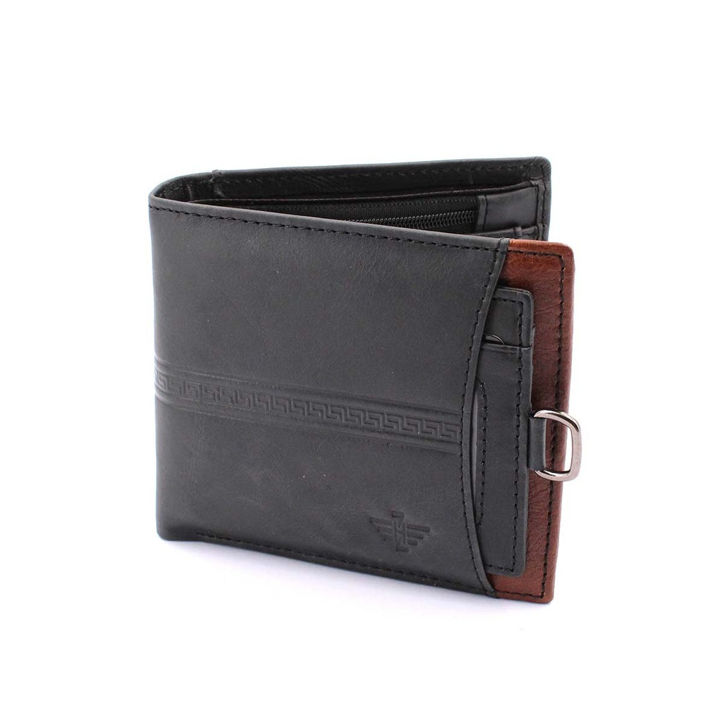 CARTERA PIEL TARJETERO EXTRAIBLE NEGRA