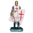 FIGURA TEMPLARIO ESPADA Y ESCUDO 30 CM BLANCO