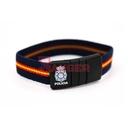 PULSERA ELASTICA CIERRE PVC POLICIA NACIONAL AZUL