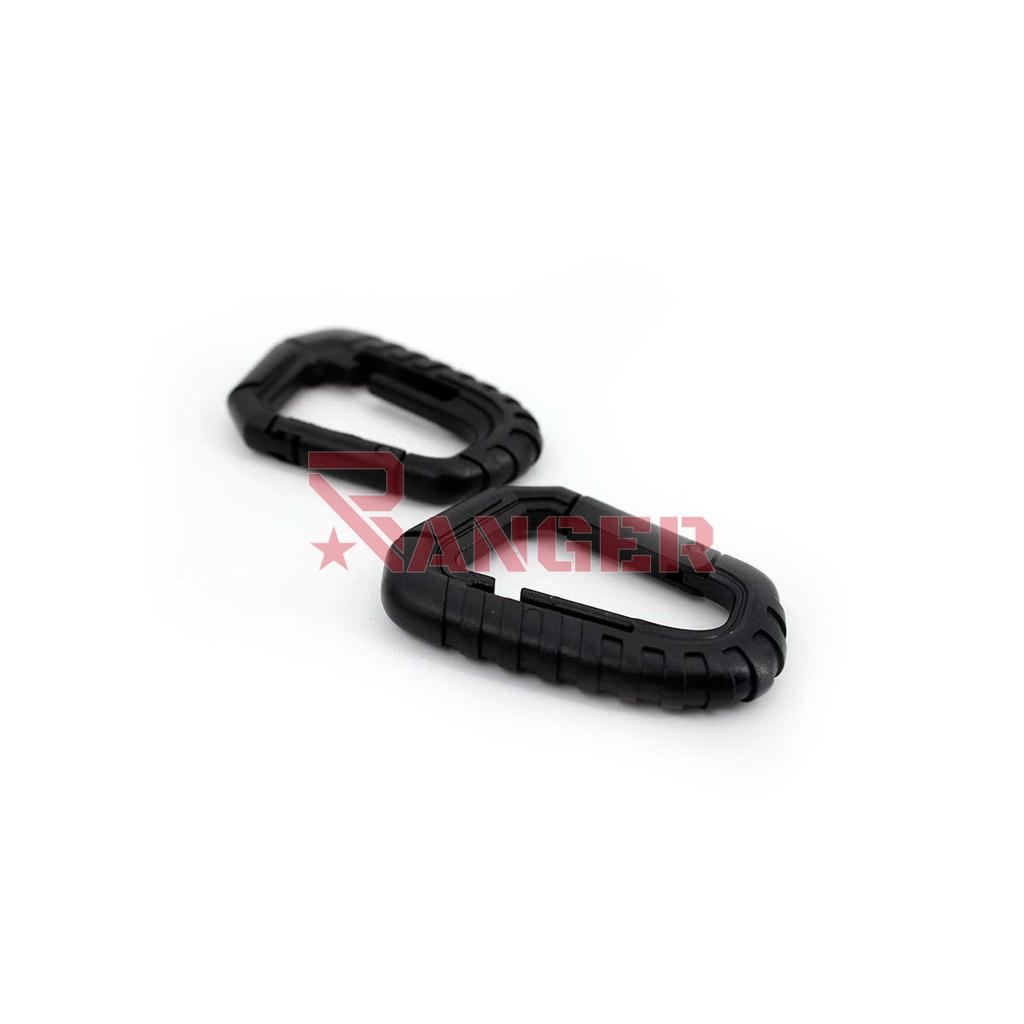 MOSQUETON IMMORTAL PVC TACTICO PEQ. 2PCS NEGRO