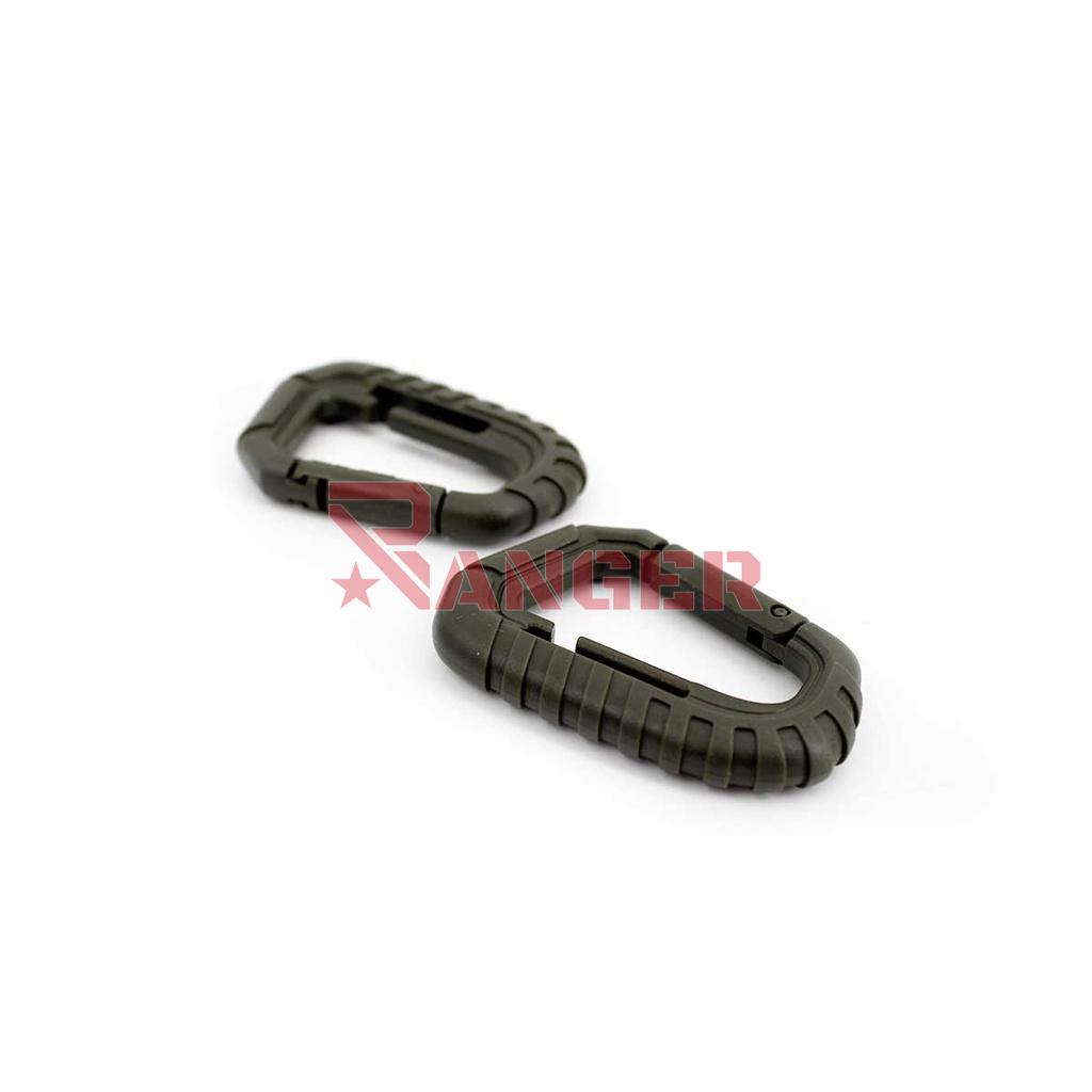 MOSQUETON IMMORTAL PVC TACTICO PEQ. 2PCS VERDE