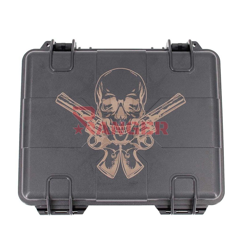 MALETIN RIGIDO FMA CALAVERA REVOLVER NEGRO