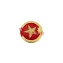 EMBLEMA RUSO ESTRELLA REDONDO ROJO