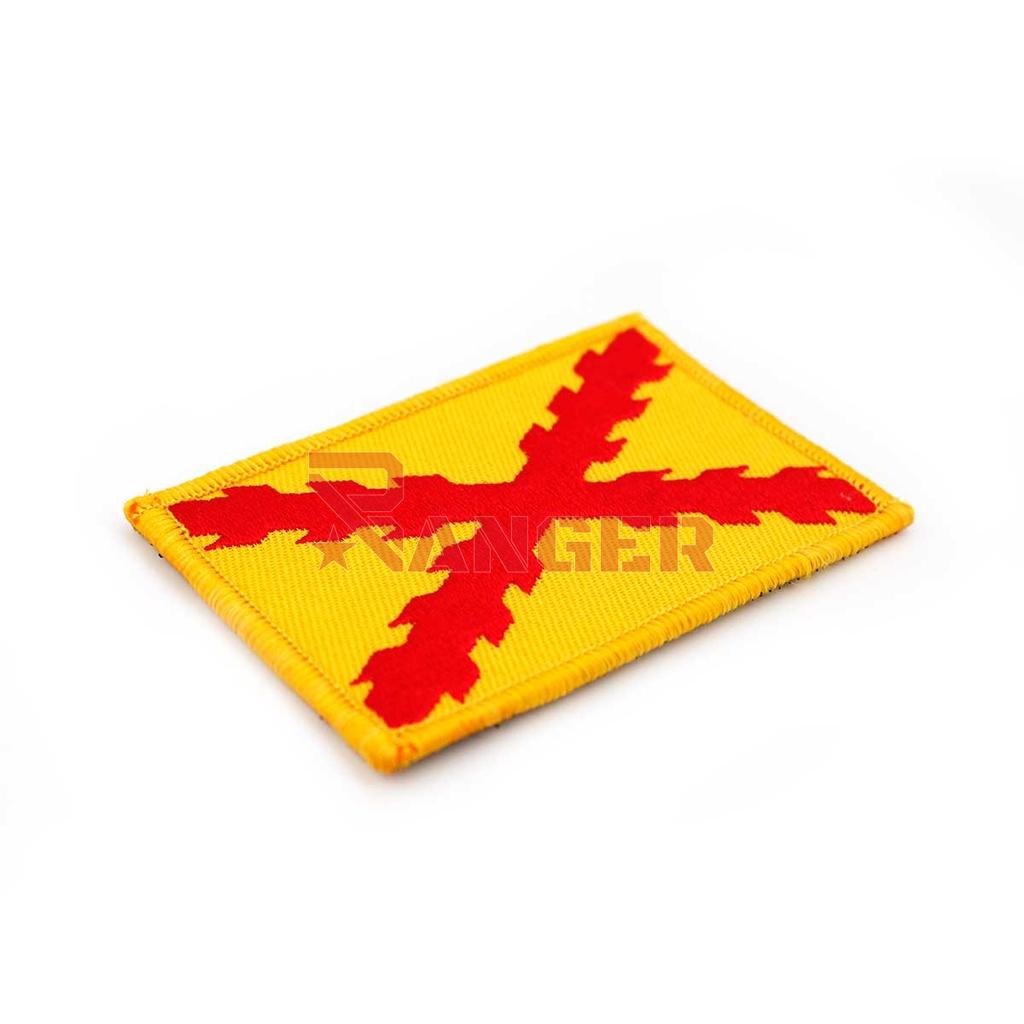 PARCHE BORGOÑA BORDADO C/VELCRO GR. AMARILLO-ROJO
