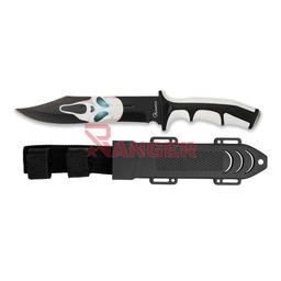 [32662] CUCHILLO ALBAINOX CALAVERA NEGRO-BLANCO