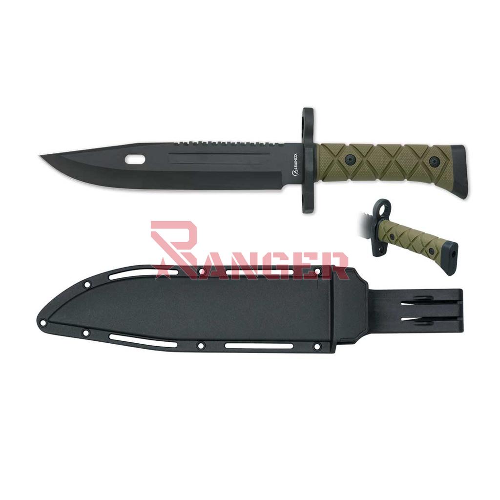 CUCHILLO ALBAINOX FUNDA RIGIDA NEGRO-VERDE