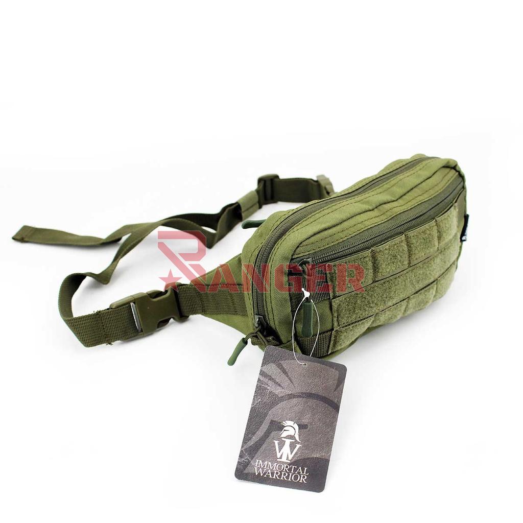 RIÑONERA IMMORTAL MOLLE VELCROS TACTICA VERDE