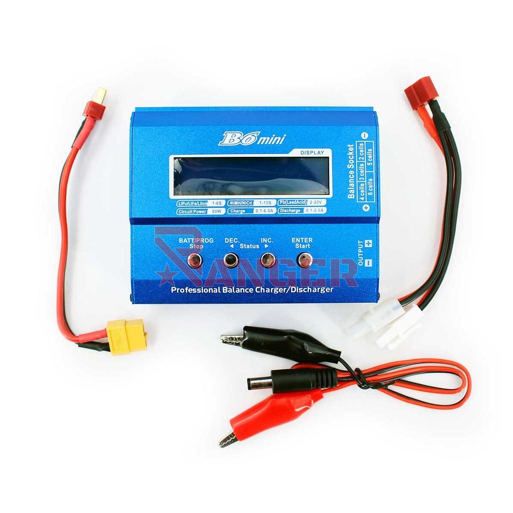 CARGADOR BATERIA IMAX B6 MINI BALANCEADOR LIPO/LIFE/NIMH 80W NEGRO