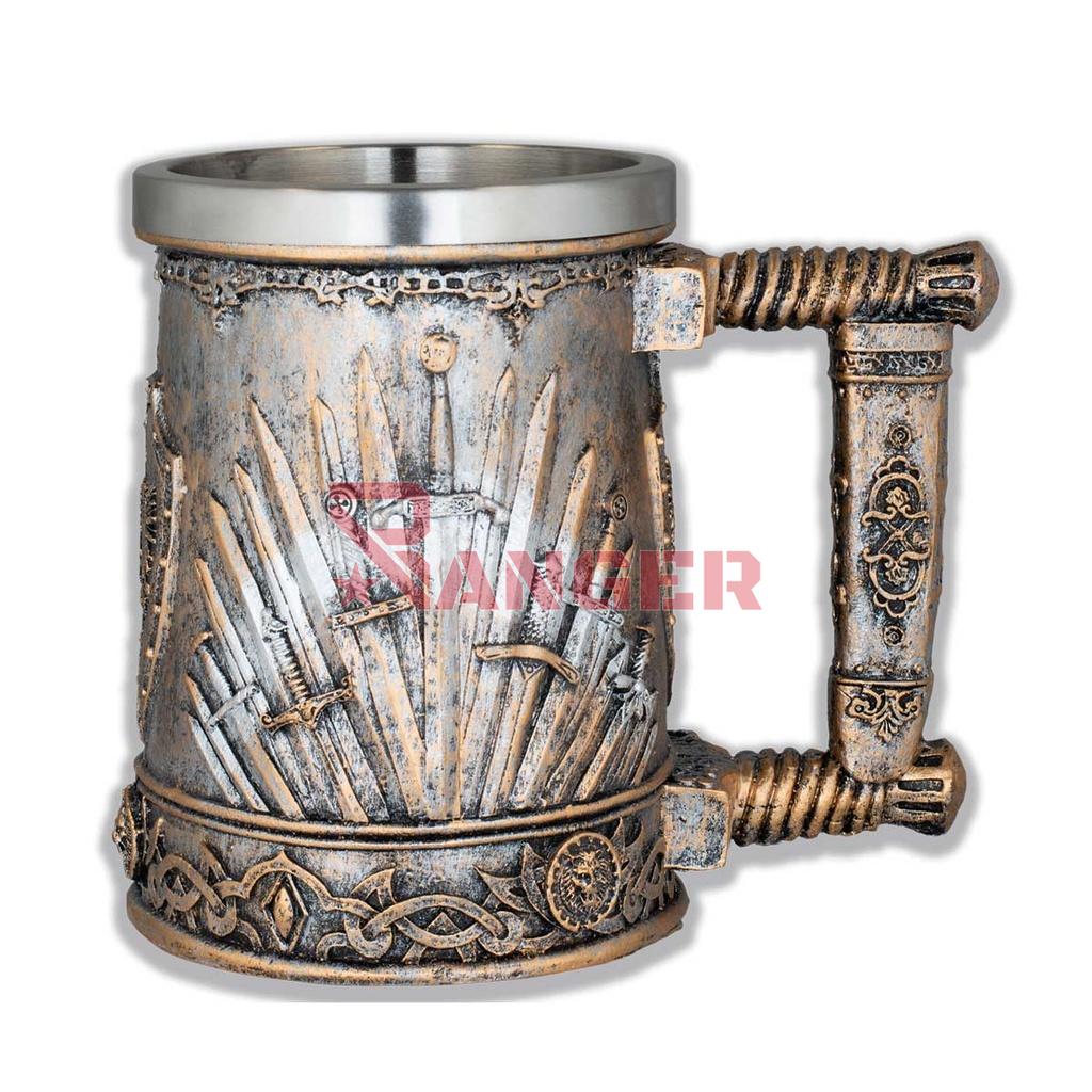 TAZA RESINA ESPADAS TOLE10 XXL GRIS