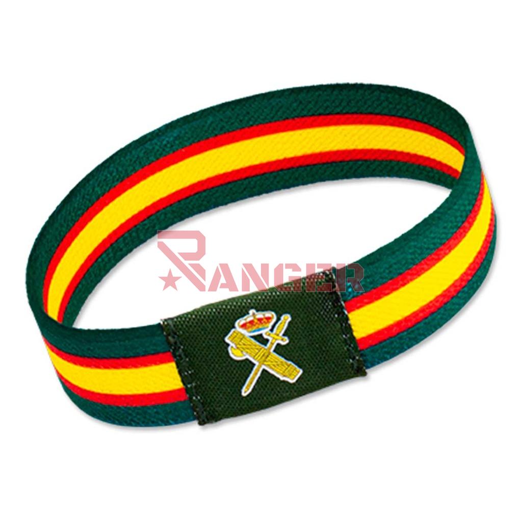 PULSERA POLIESTER BANDERA ESPAÑA 6PCS GUARDIA CIVIL