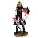 FIGURA TEMPLARIA ESPADA Y ESCUDO 12 CM NEGRA
