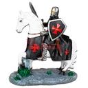 CABALLO TEMPLARIO BLANCO 12 CM ESPADA NEGRA