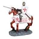 CABALLO TEMPLARIO MARRON 20 CM LANZA