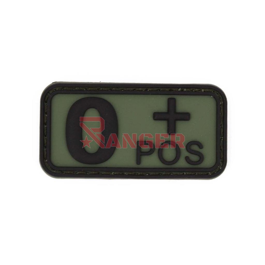 PARCHE IMMORTAL PVC GRUPO SANGUINEO 0 POSITIVO VERDE