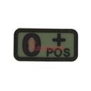 PARCHE IMMORTAL PVC GRUPO SANGUINEO 0 POSITIVO VERDE