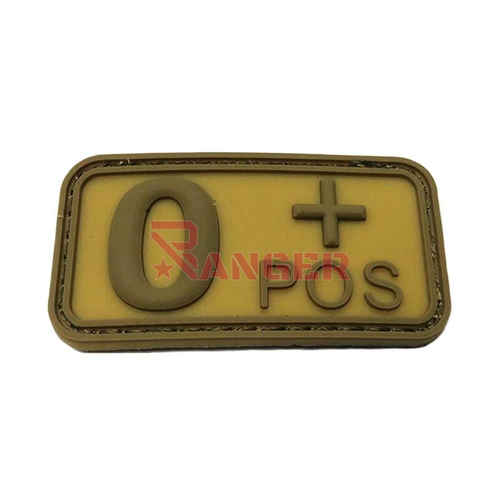 PARCHE IMMORTAL PVC GRUPO SANGUINEO 0 POSITIVO TAN
