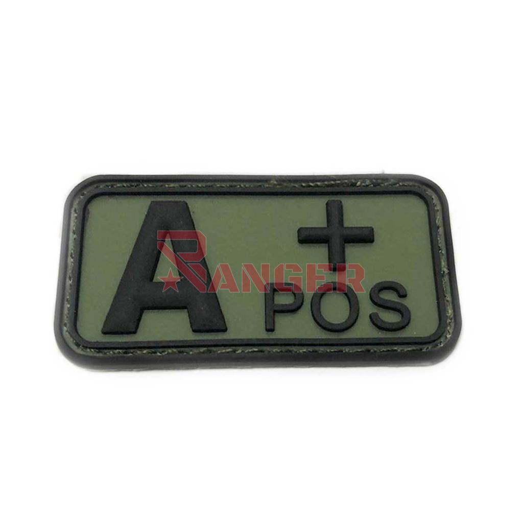 PARCHE IMMORTAL PVC GRUPO SANGUINEO A POSITIVO VERDE