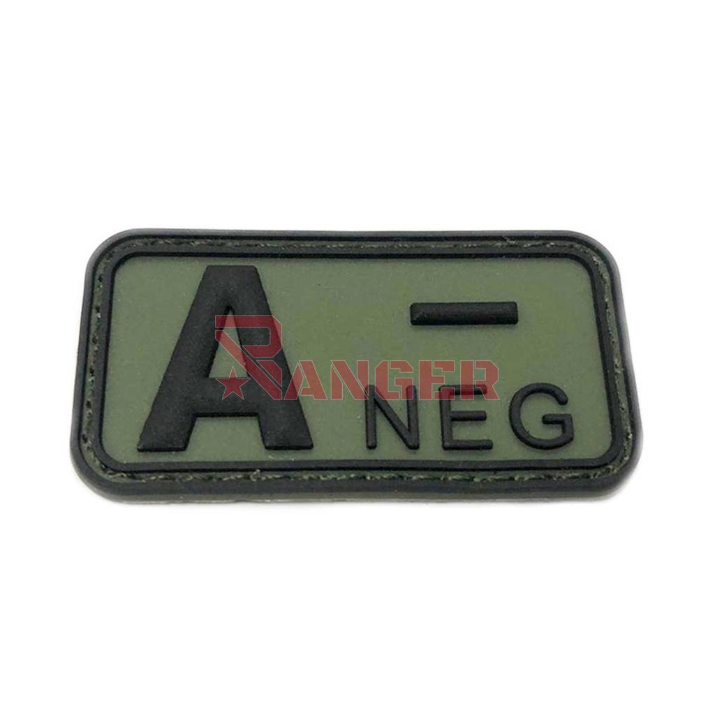 PARCHE IMMORTAL PVC GRUPO SANGUINEO A NEGATIVO VERDE
