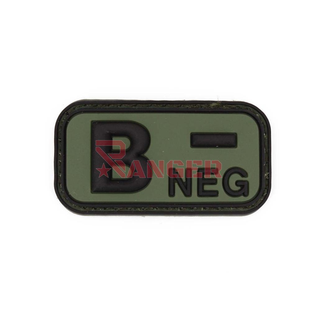 PARCHE IMMORTAL PVC GRUPO SANGUINEO B NEGATIVO VERDE