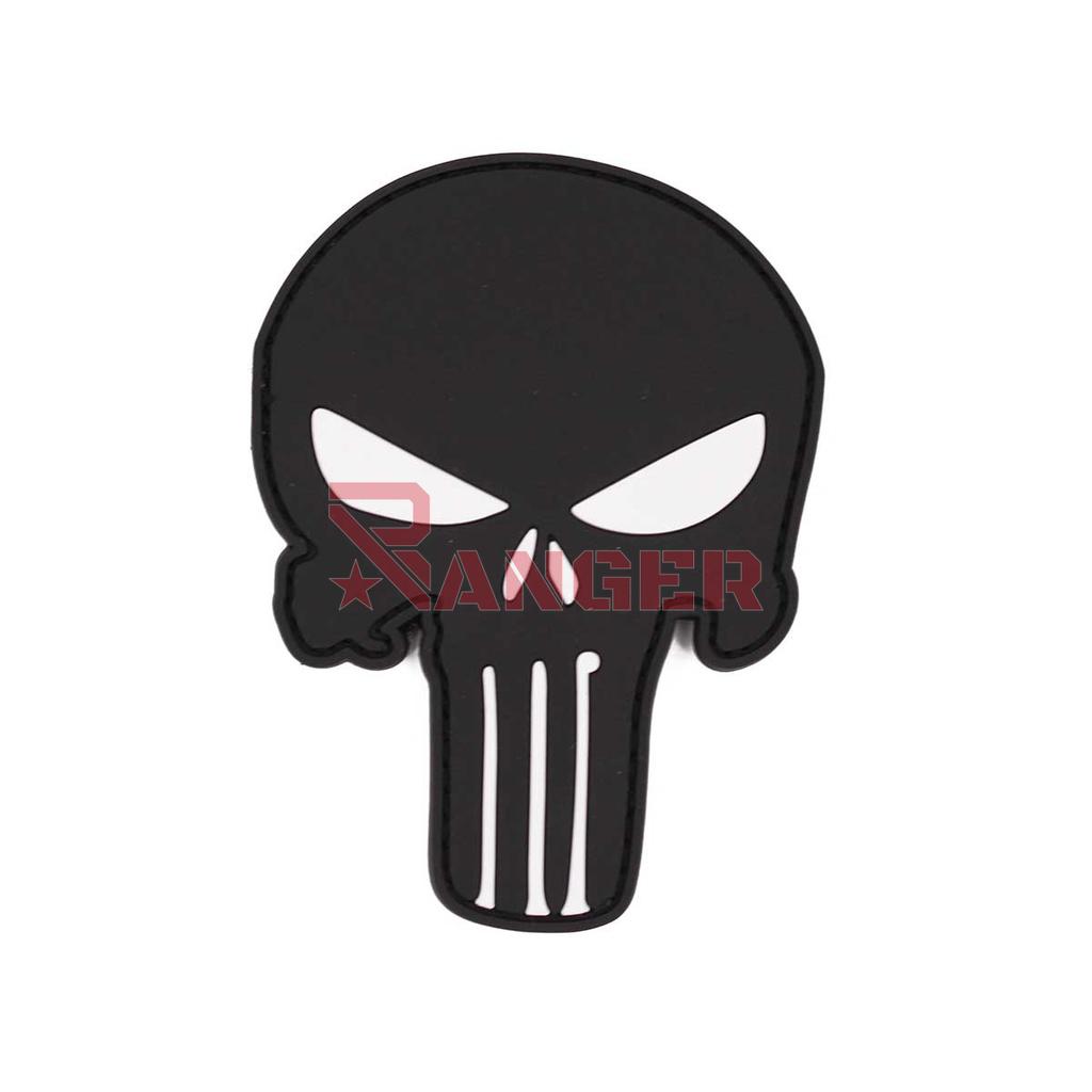 PARCHE IMMORTAL PVC 3D PUNISHER NEGRO-BLANCO