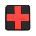 PARCHE IMMORTAL PVC MEDICO NEGRO-ROJO