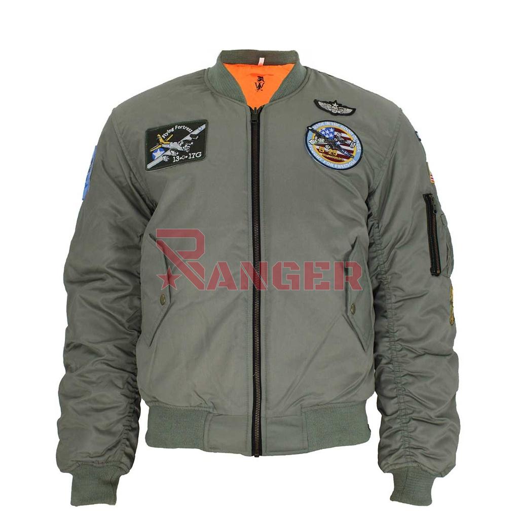 CAZADORA BOMBER IMMORTAL PARCHES VERDE