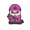 PARCHE IMMORTAL PVC 3D OSO PANDA TACTICO C/FUSIL ROSA