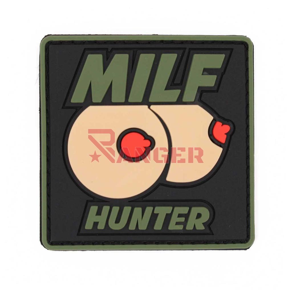 PARCHE IMMORTAL PVC 3D MILF HUNTER TETAS NEGRO-VERDE