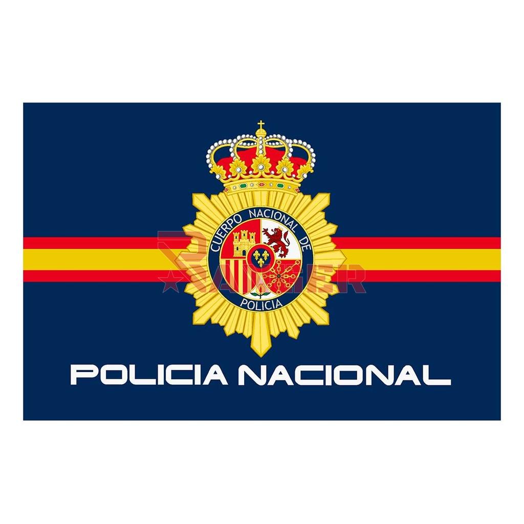 BANDERA POLICIA NACIONAL RASO 90X150 ESPAÑA AZUL