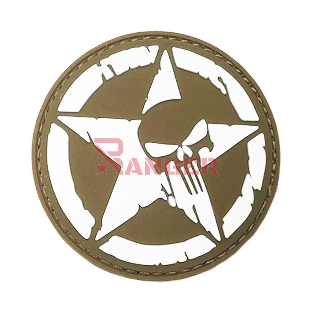 PARCHE IMMORTAL PVC ESTRELLA PUNISHER TAN