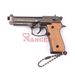 [BH-1507] LLAVERO BH PISTOLA B92F 7,5CM NEGRO/MARRON