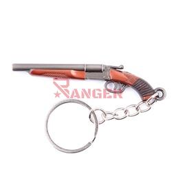 [BH-1523] LLAVERO BH ESCOPETA RECORTADA 7CM PLATA-MARRON