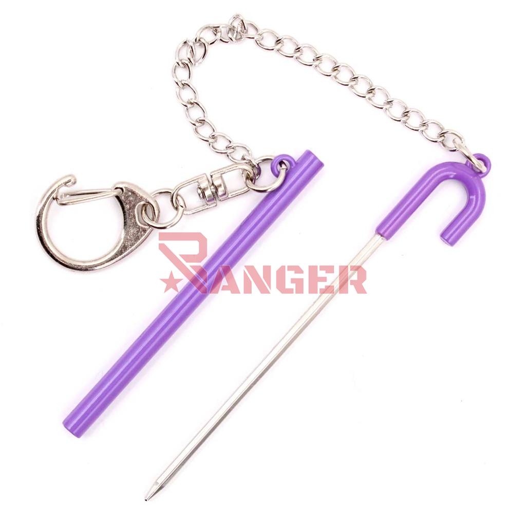 LLAVERO BASTON OPC 9 CM MORADO