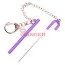 LLAVERO BASTON OPC 9 CM MORADO
