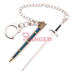 [BH-1207] LLAVERO BH ESPADA 1207 GOT 9CM PLATA