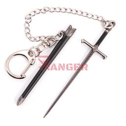 [BH-1210] LLAVERO BH ESPADA 1210 GOT 9CM PLATA-NEGRO