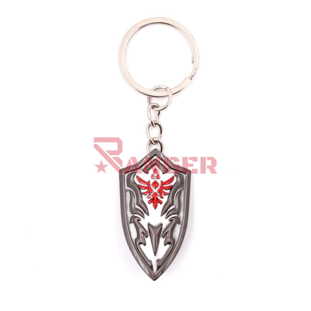 LLAVERO BH ESCUDO 1213 ZLD 4CM PLATA-BLANCO