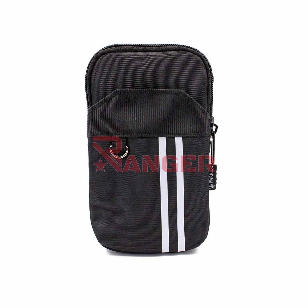 BOLSO IMMORTAL 2 RAYAS BOLSILLO MOVIL DELANTERO NEGRO